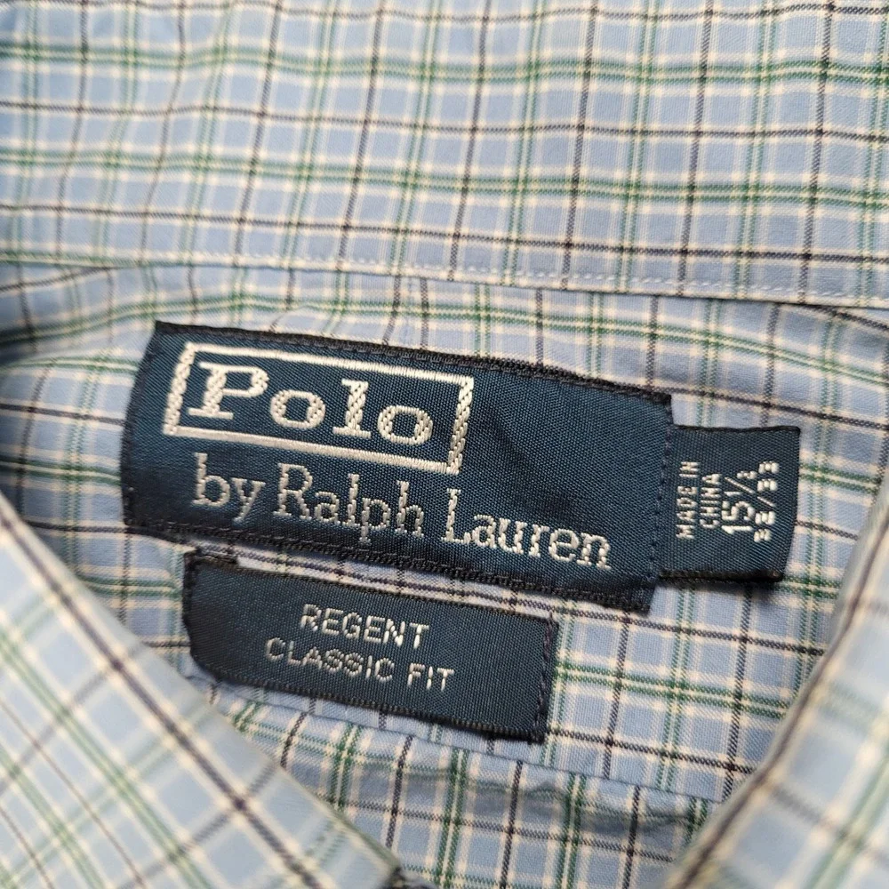 Polo Ralph Lauren Y2K‎ Vintage Plaid Button Down Long Sleeve Mens 15.5 32/33
